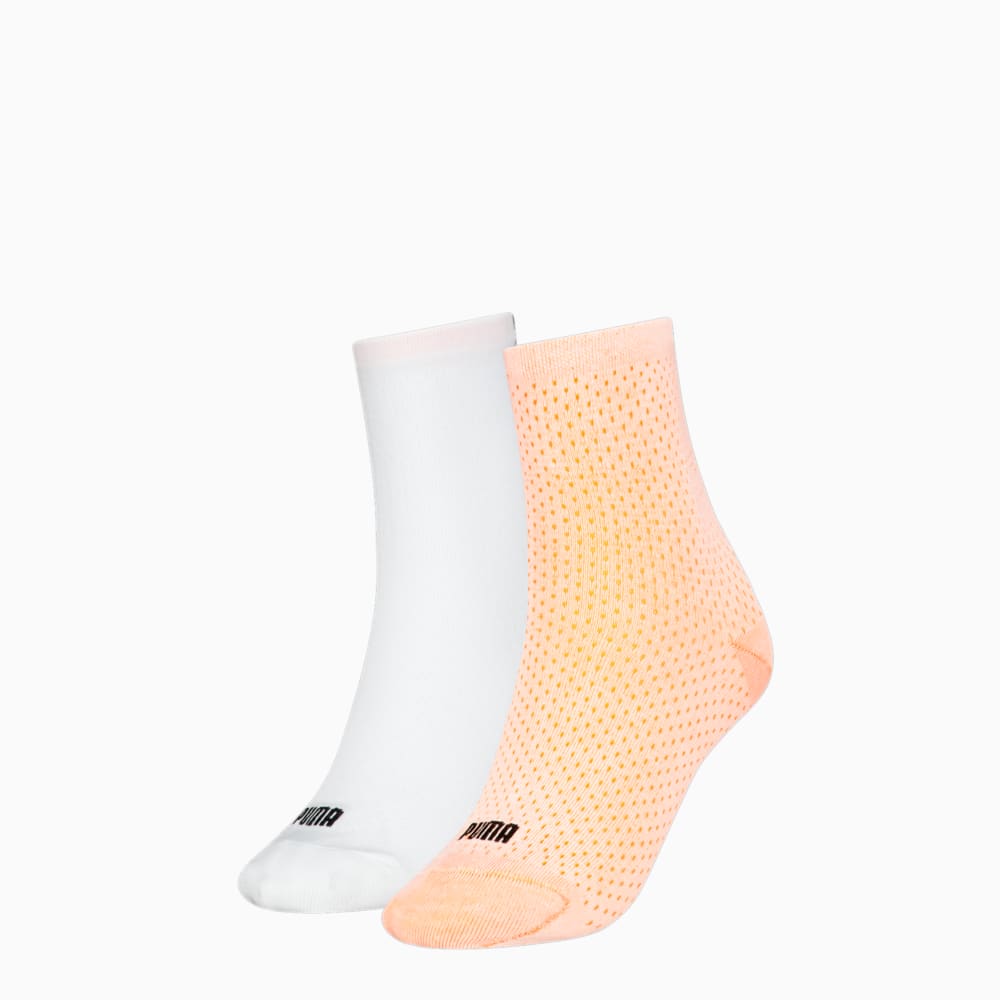 Изображение Puma Носки PUMA WOMEN MESH SHORT SOCK 2 #1: flame orange / white