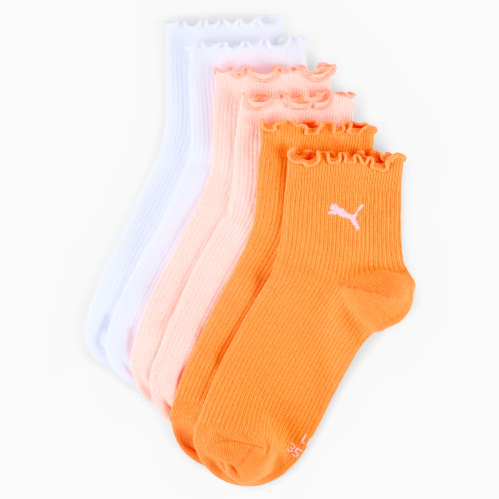 Зображення Puma Шкарпетки PUMA Women's Quarter Socks 3 pack #1: flame orange / white