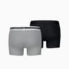 Изображение Puma Мужское нижнее белье Placed Log  Boxer Shorts 2 Pack #2: middle grey melange / black