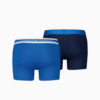 Изображение Puma Мужское нижнее белье Placed Log  Boxer Shorts 2 Pack #2: blue combo