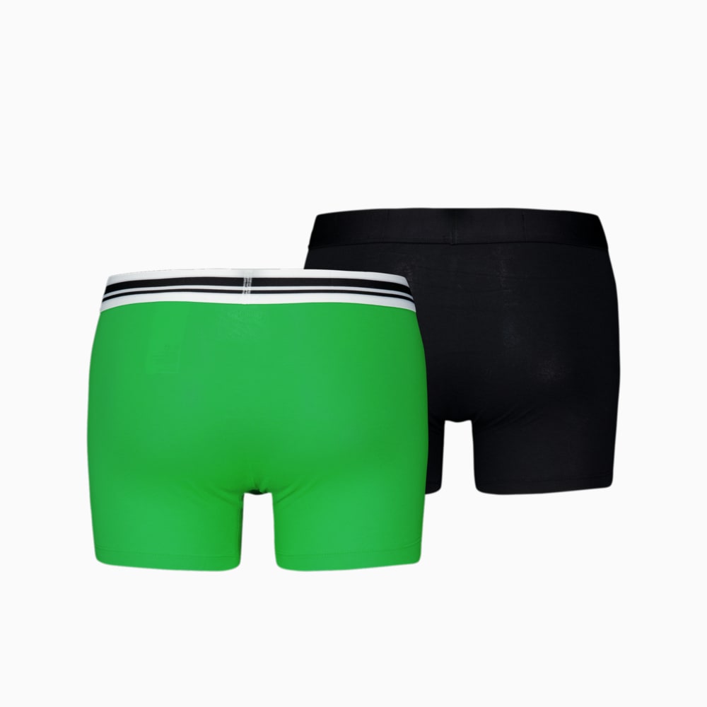 Изображение Puma Мужское нижнее белье Placed Log  Boxer Shorts 2 Pack #2: green / black