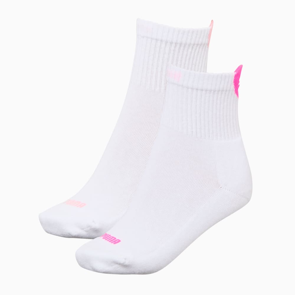 Изображение Puma Носки PUMA Women's Heart Short Crew Socks 2 pack #2: white / pink