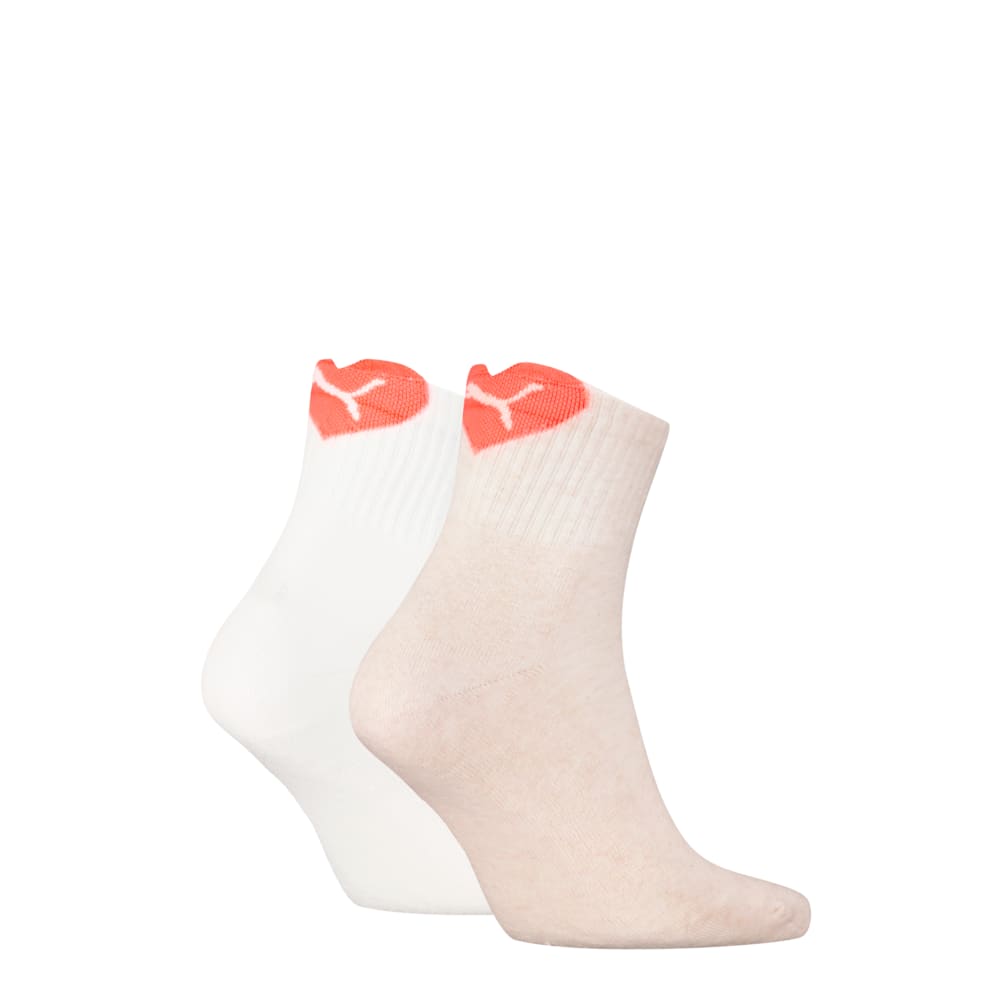 Зображення Puma Шкарпетки PUMA Women's Heart Short Crew Socks 2 pack #1: Oatmeal