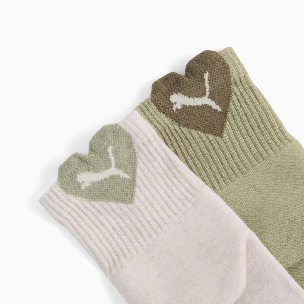 Зображення Puma Шкарпетки PUMA Women's Heart Short Crew Socks 2 pack #2: green combo