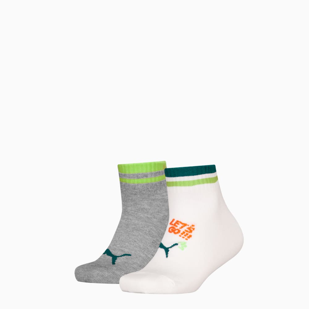Зображення Puma Дитячі шкарпетки Quarter Socks 2 Pack Youth #1: green combo