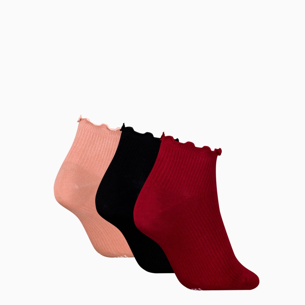 Изображение Puma Носки PUMA Women's Quarter Socks 3 pack #2: flame orange / pepper green