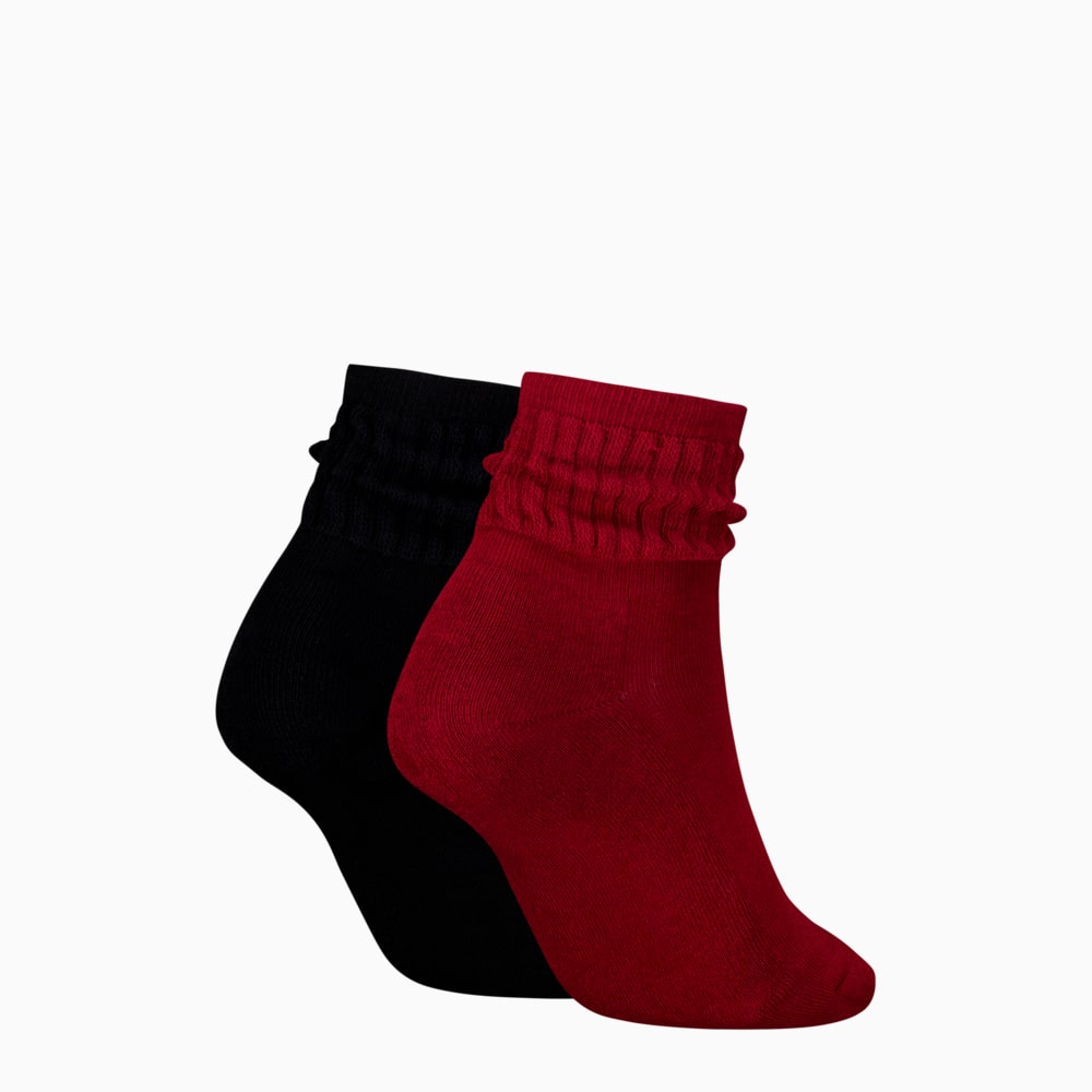 Изображение Puma Носки PUMA Women's Classic Short Slouch Socks 2 pack #2: red combo