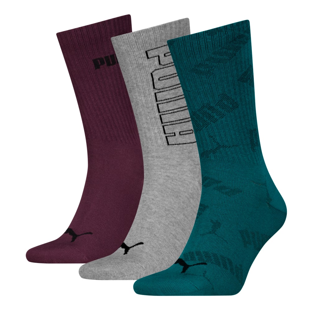 Зображення Puma Шкарпетки PUMA Unisex Crew Socks 3 pack #1: green combo