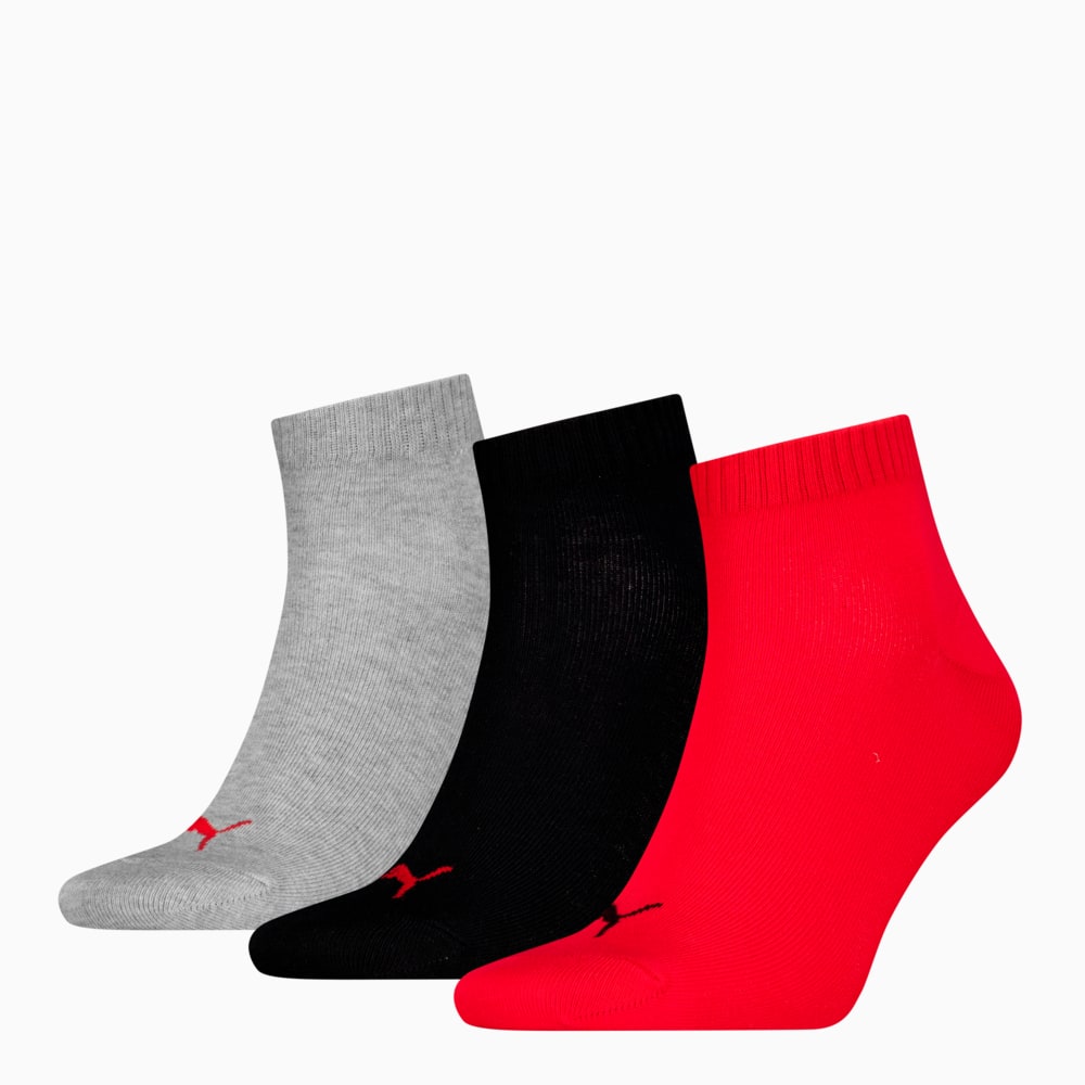 Изображение Puma Носки Quarter Socks 3 Pack Unisex #1: black/red