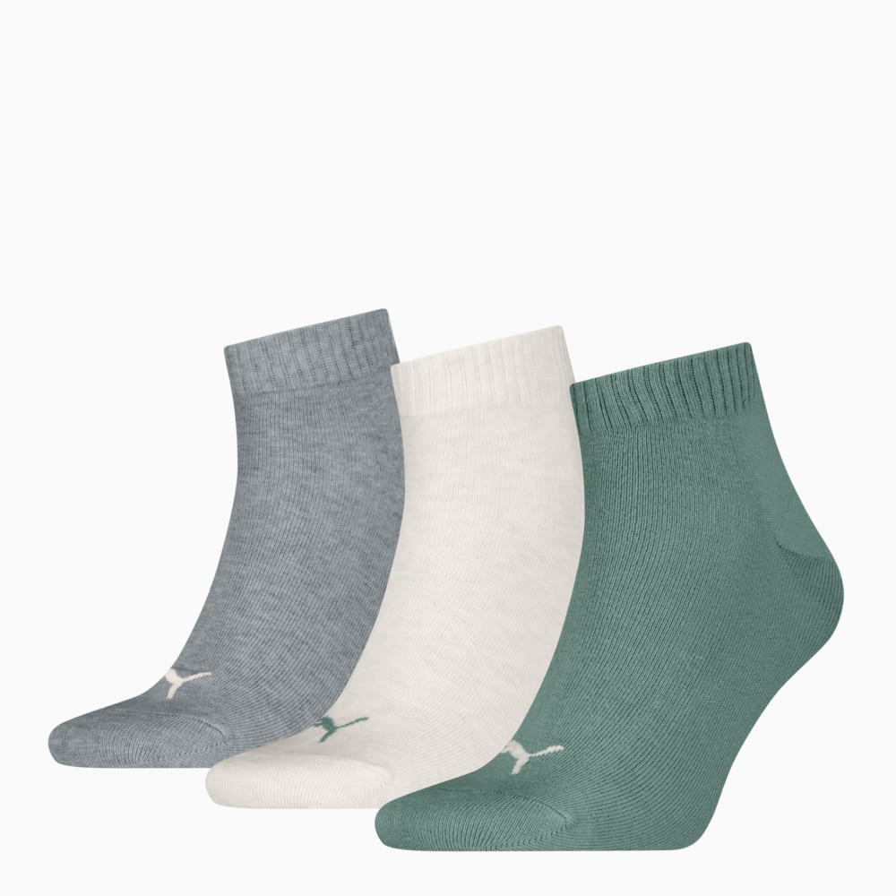 Изображение Puma Носки Quarter Socks 3 Pack Unisex #1: green / grey