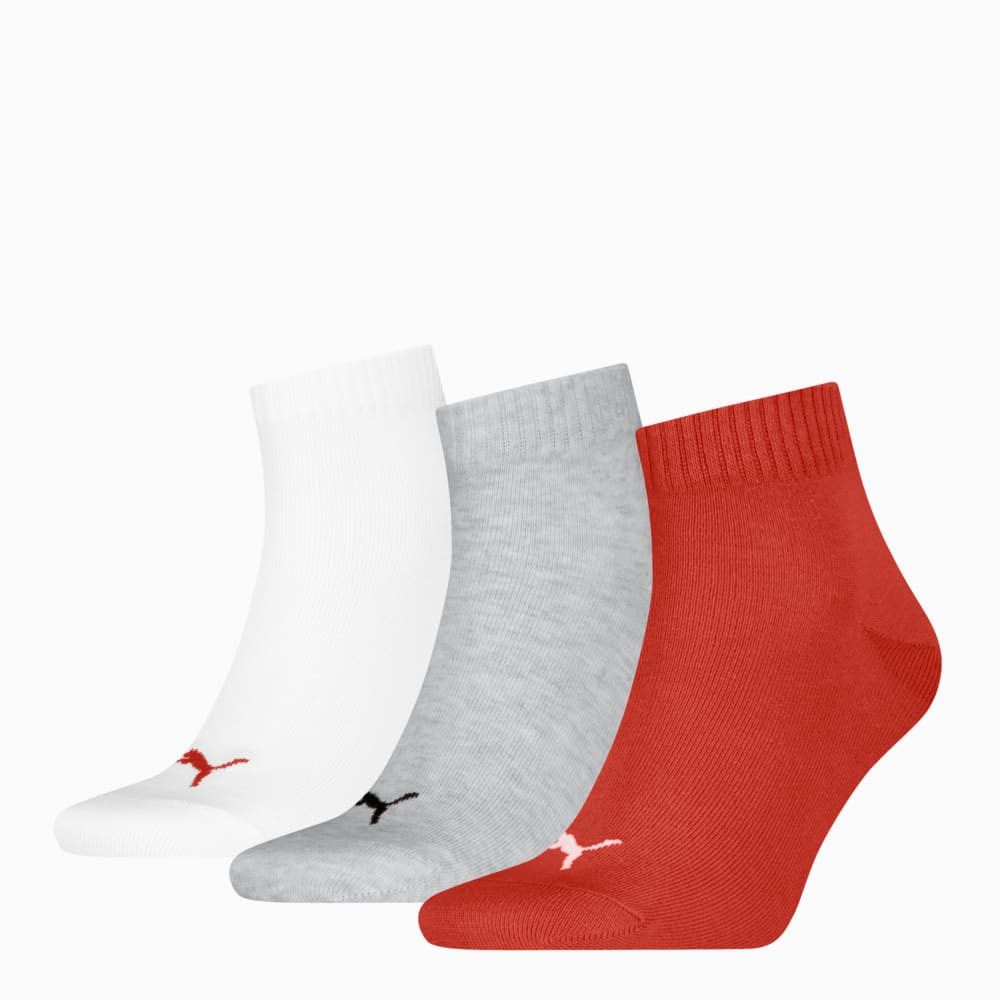 Изображение Puma Носки Quarter Socks 3 Pack Unisex #1: red / grey