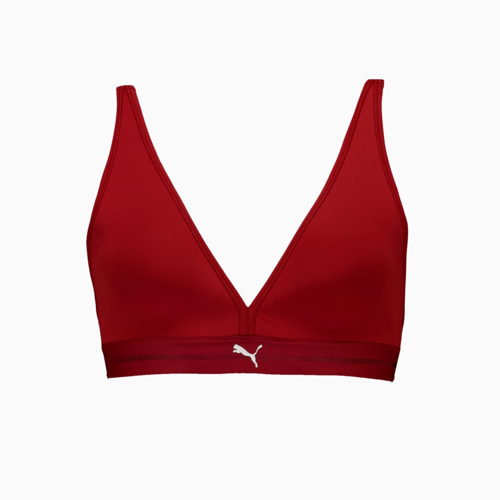 Зображення Puma Бра PUMA Women's Padded Triangle Top #1: Burgundy