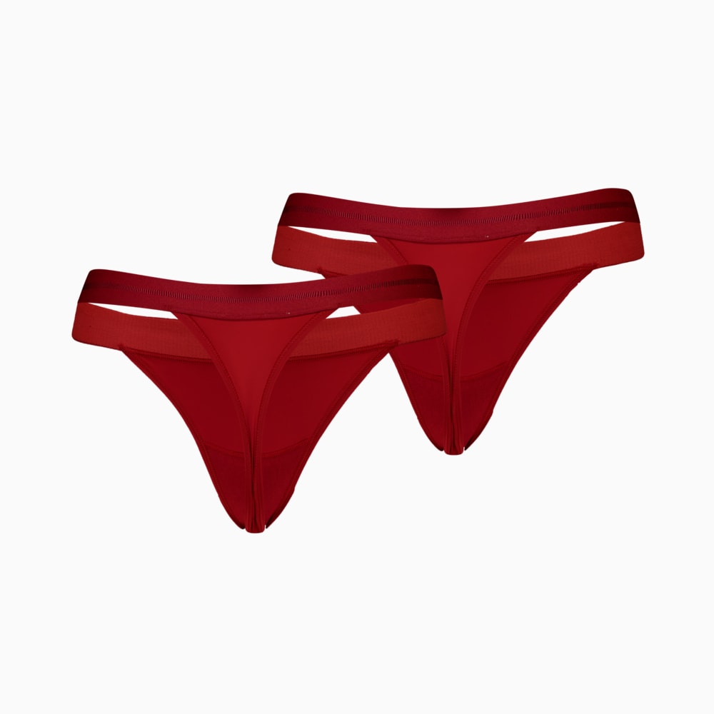 Зображення Puma Жіноча спідня білизна PUMA Women's String Thongs 2 pack #2: Burgundy