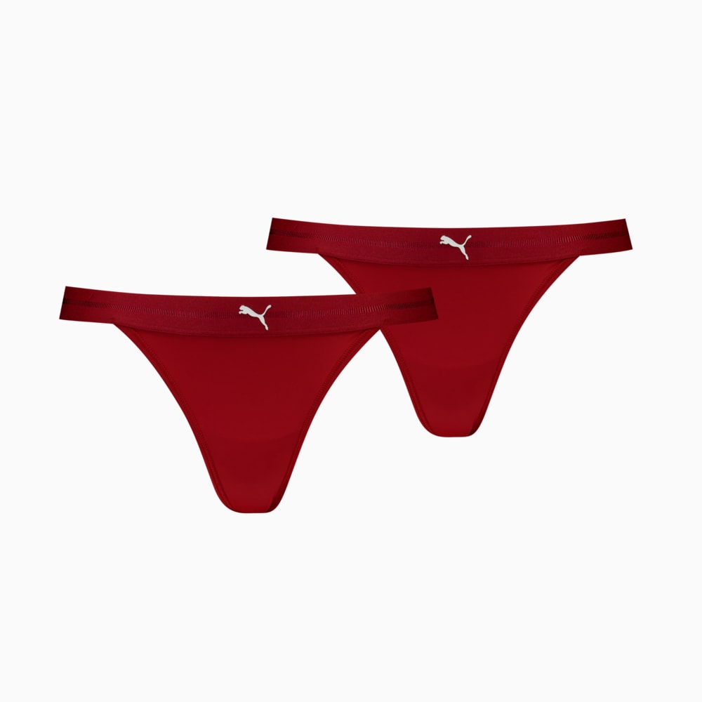 Зображення Puma Жіноча спідня білизна PUMA Women's String Thongs 2 pack #1: Burgundy