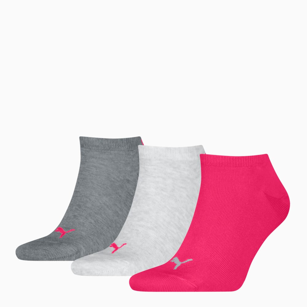 Изображение Puma Носки Sneaker Socks Unisex (3-pack) #1: middle grey melange / pink