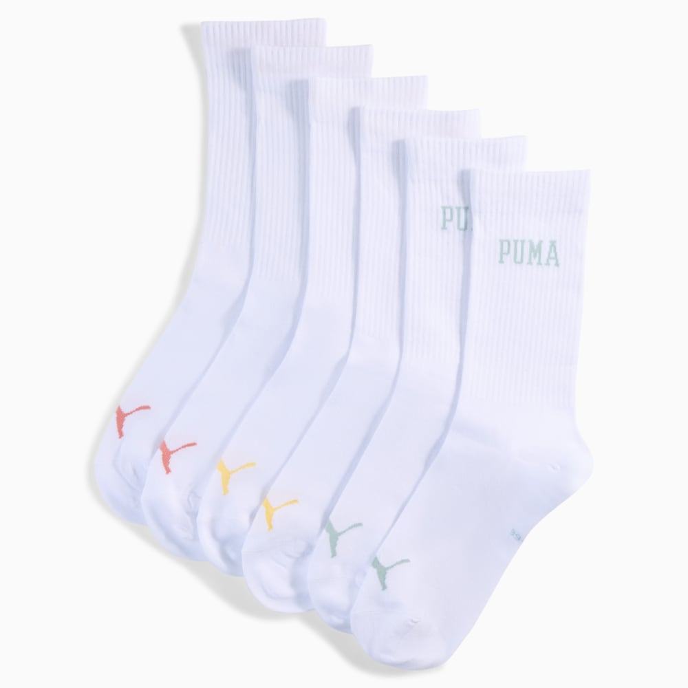 Изображение Puma Носки Logo Crew Socks Unisex (3-pack) #1: white combo