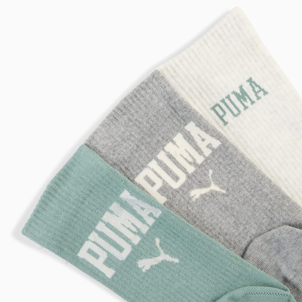 Изображение Puma Носки Logo Crew Socks Unisex (3-pack) #2: green / grey