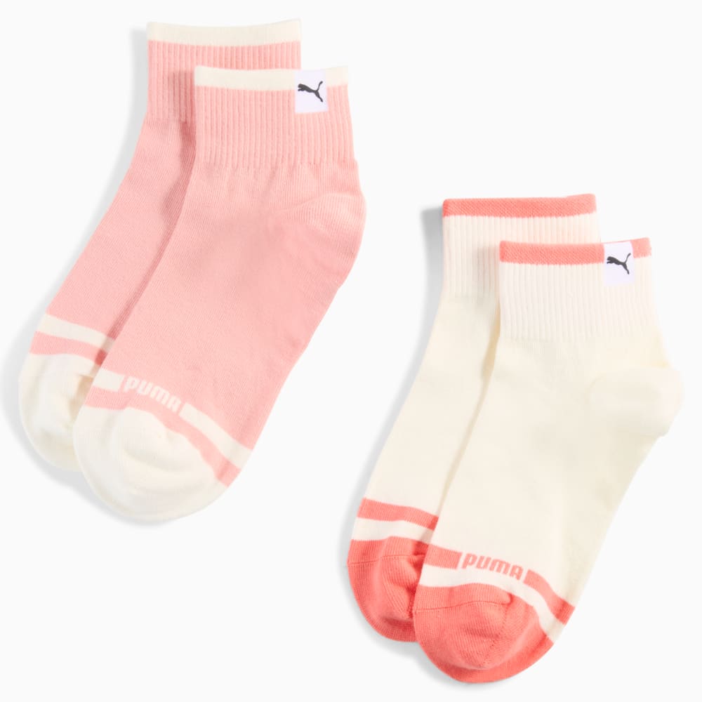 Изображение Puma Носки Heritage Quarter Socks Women (2-pack) #1: white / pink