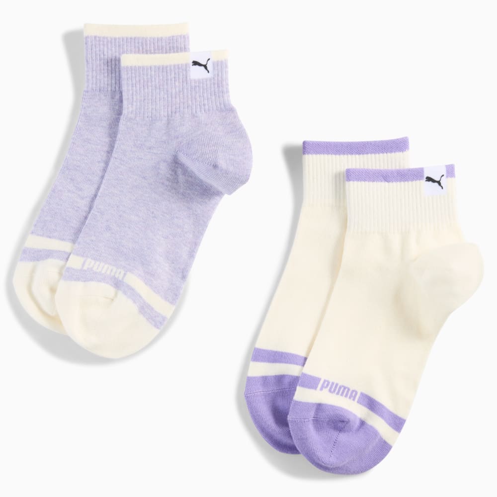 Изображение Puma Носки Heritage Quarter Socks Women (2-pack) #1: purple / white