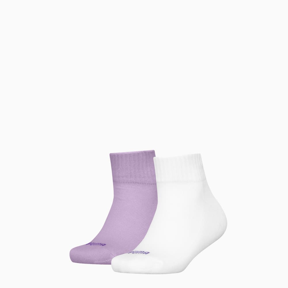 Зображення Puma Дитячі шкарпетки Cushioned Heart Logo Quarter Socks Youth (2-pack) #2: purple / white