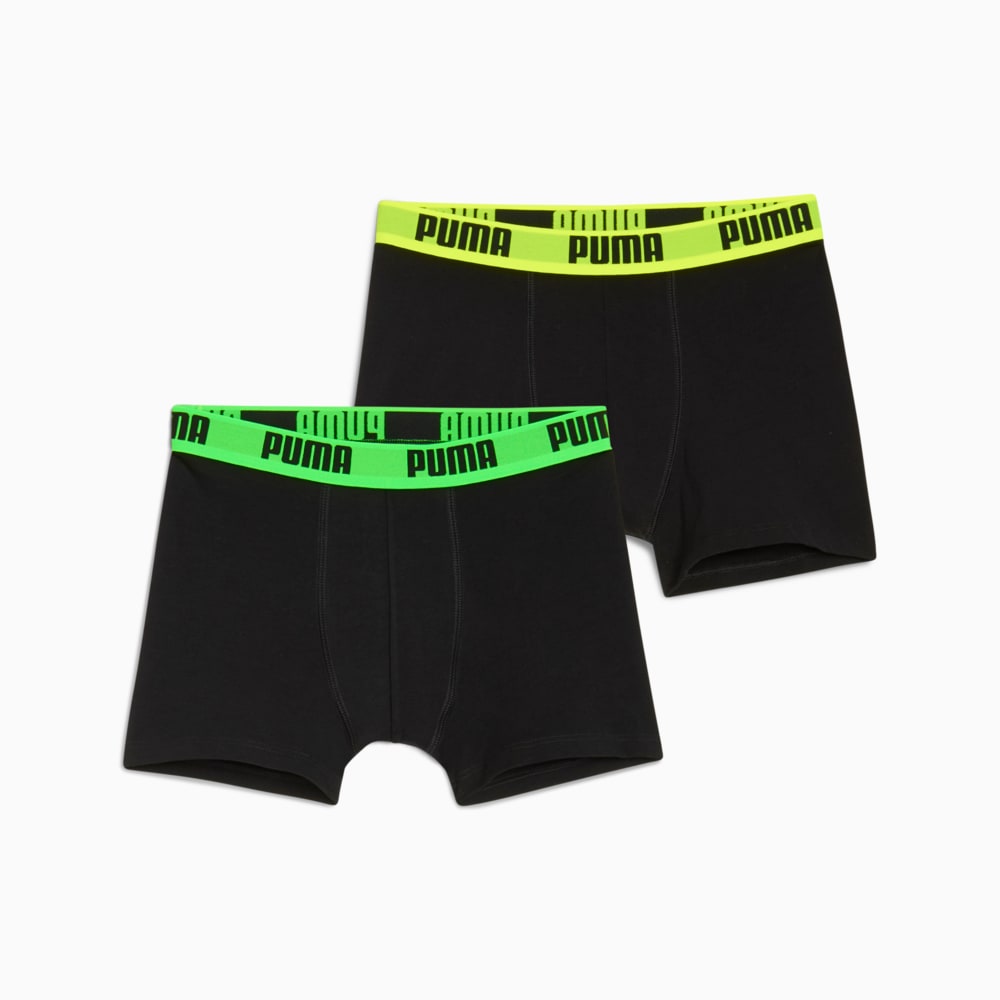 Изображение Puma Детские трусы-боксеры Everyday Basic Boxers Youth (2-pack) #1: black / various logo colors