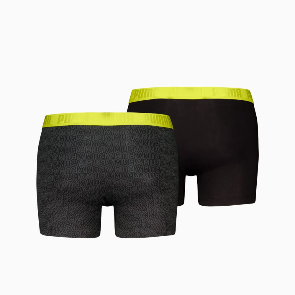 Зображення Puma Чоловіча спідня білизна Printed Boxers Men (2-pack) #2: black / yellow
