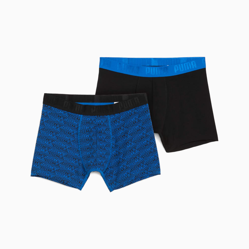 Зображення Puma Чоловіча спідня білизна Printed Boxers Men (2-pack) #1: blue / black