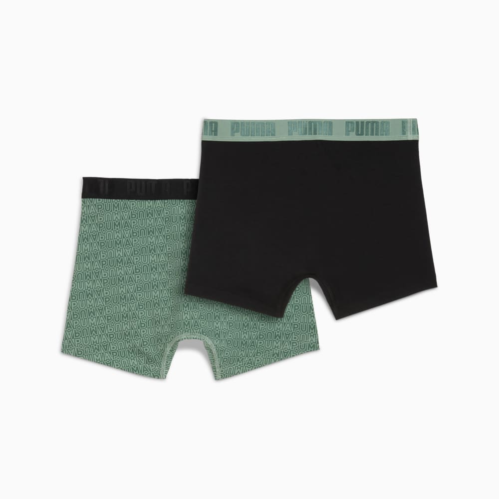 Изображение Puma Мужское нижнее белье Printed Boxers Men (2-pack) #2: olive green / black