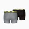 Изображение Puma Мужское нижнее белье Logo Boxers Men (2-pack) #2: black / yellow