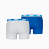 Изображение Puma Мужское нижнее белье Logo Boxers Men (2-pack) #2: blue / grey melange