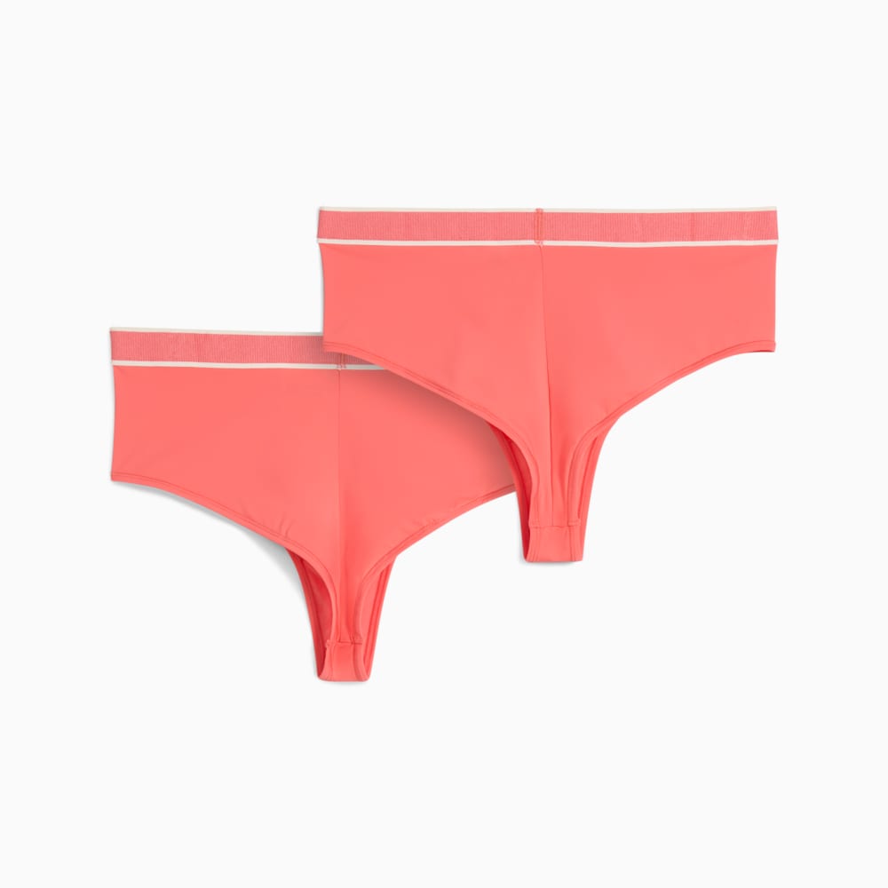 Изображение Puma Женское нижнее белье High-Rise Brazilian Bottoms Women (2-pack) #2: Coral