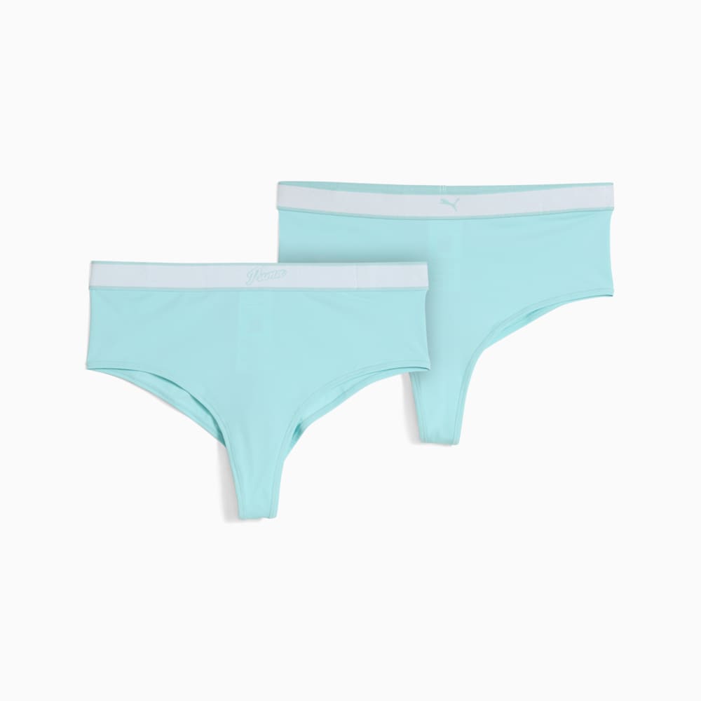 Изображение Puma Женское нижнее белье High-Rise Brazilian Bottoms Women (2-pack) #1: mint