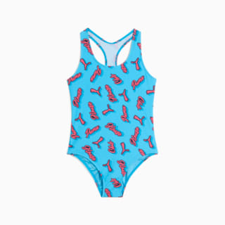 Изображение Puma Купальник Printed Racerback Swimsuit Youth