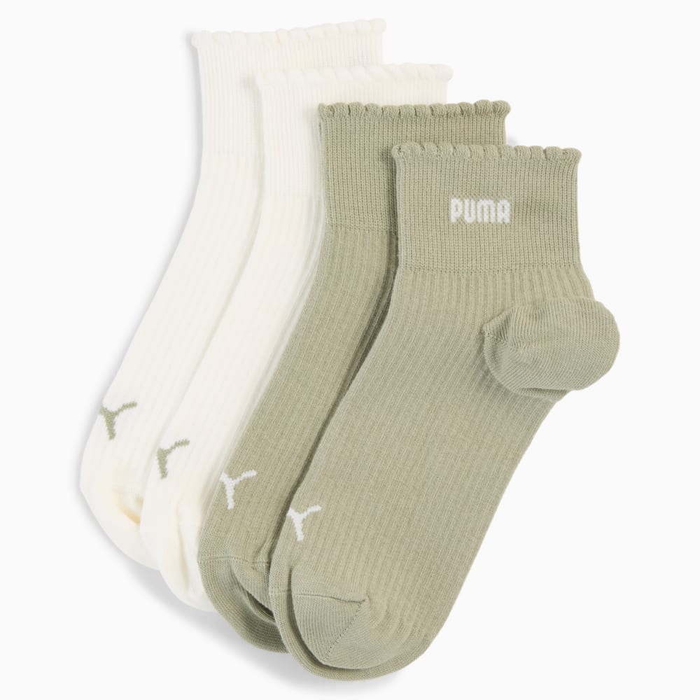 Зображення Puma Шкарпетки Women's Quarter Socks (2-Pack) #1: green / white