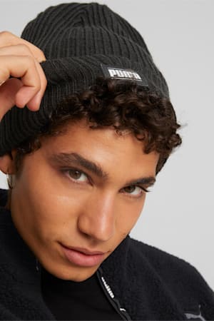 Classic Cuff Ribbed Beanie, Puma Black, extralarge-GBR