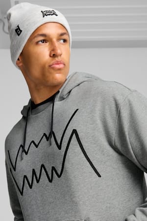 Basketball Beanie, Light Gray Heather, extralarge-GBR