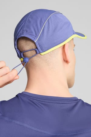 Runner Short Visor 5 Panel Cap, Blue Crystal, extralarge-GBR