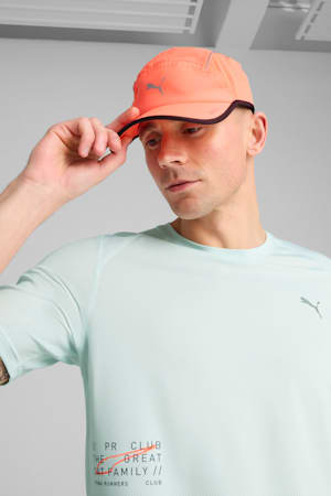 Runner Short Visor 5 Panel Cap, Glowing Red, extralarge-GBR