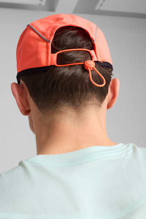 Runner Short Visor 5 Panel Cap, Glowing Red, extralarge-GBR