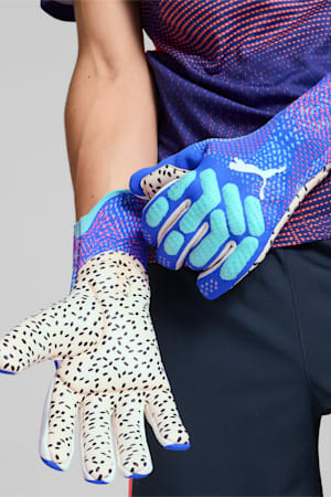 FUTURE Ultimate NC Goalkeeper Gloves, Bluemazing-Sunset Glow-Electric Peppermint, extralarge-GBR