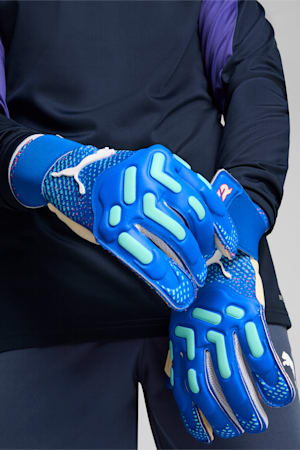 FUTURE Pro Hybrid Goalkeeper Gloves, Bluemazing-Sunset Glow-Electric Peppermint, extralarge-GBR