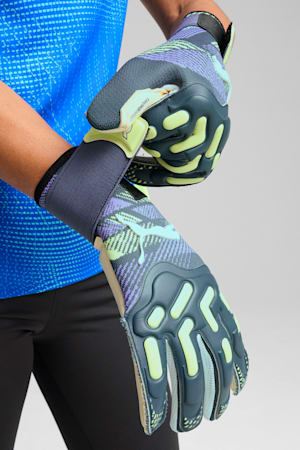 FUTURE Pro Hybrid Goalkeeper Gloves, Gray Skies-Fizzy Apple, extralarge-GBR