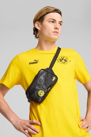 Borussia Dortmund ftblCULTURE+ Waist Bag, PUMA Black-Faster Yellow, extralarge-GBR