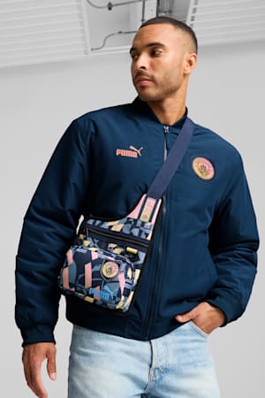 Manchester City ftblSTATEMENT Crossbody Bag, Marine Blue-Poppy Pink, extralarge-GBR