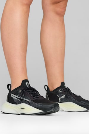 Ladies black gym trainers top