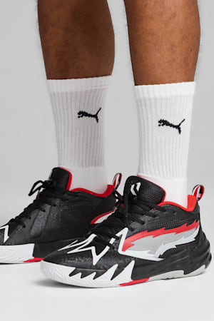 Scoot Zeros O.D.D. City Basketball Shoes, PUMA Black-For All Time Red, extralarge-GBR