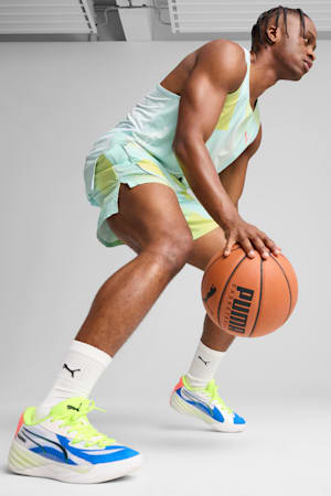 All-Pro NITRO™ Basketball Shoes Unisex, PUMA White-Yellow Alert-Pink Alert, extralarge-GBR
