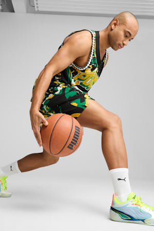 All-Pro NITRO™ Elite Basketball Shoes Unisex, Light Aqua-Yellow Alert, extralarge-GBR