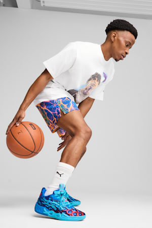 MB.04 Lo Alien Skins Basketball Shoes Unisex, Ultra Blue-Luminous Pink-Green Glare, extralarge-GBR