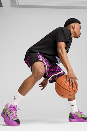 Scoot Zeros II Purple Lab Basketball Shoes Unisex, Pure Magenta-Green Glare, extralarge-GBR